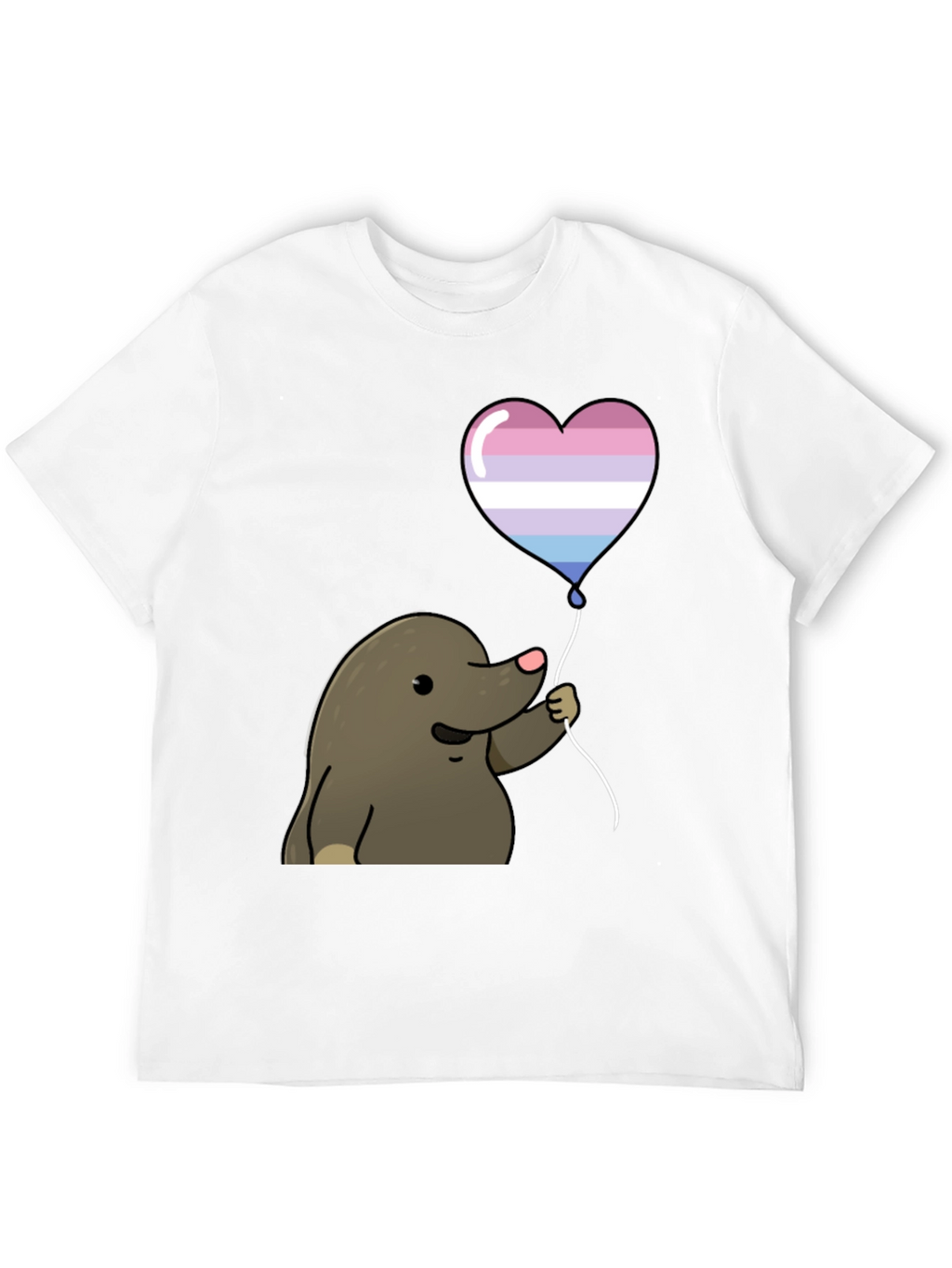 Mole with Transgender Pride Heart Balloon T-Shirt