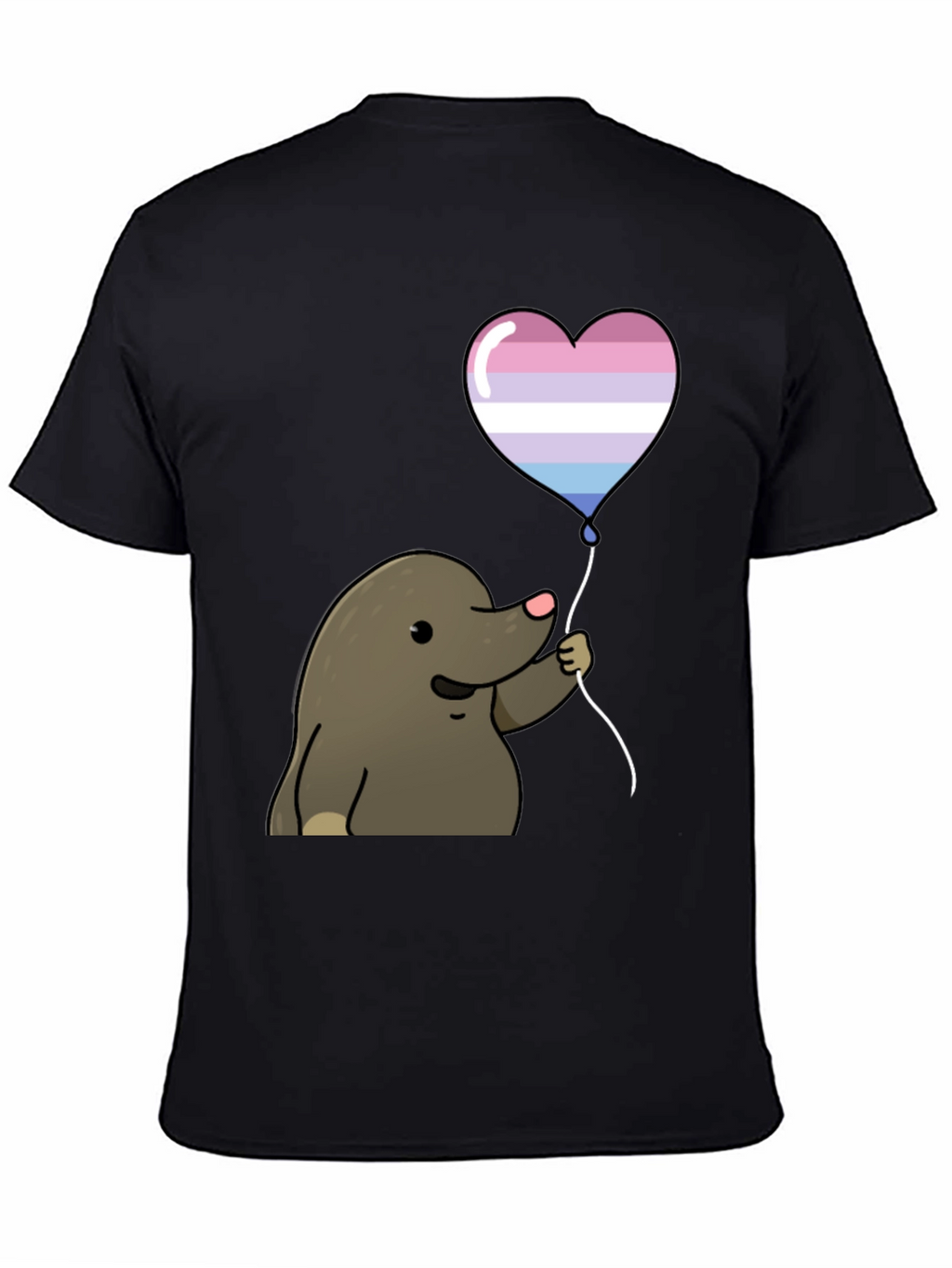 Mole with Transgender Pride Heart Balloon T-Shirt