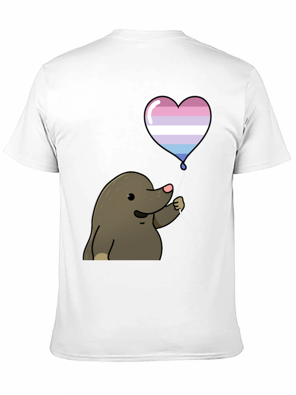 Mole with Transgender Pride Heart Balloon T-Shirt