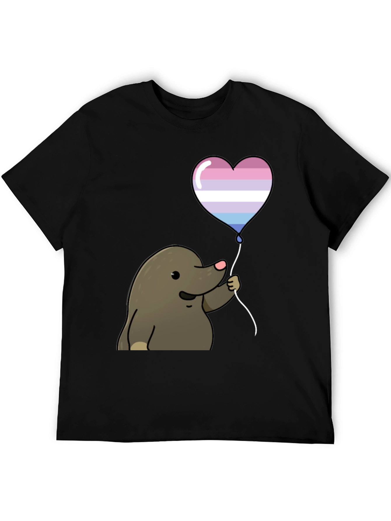 Mole with Transgender Pride Heart Balloon T-Shirt
