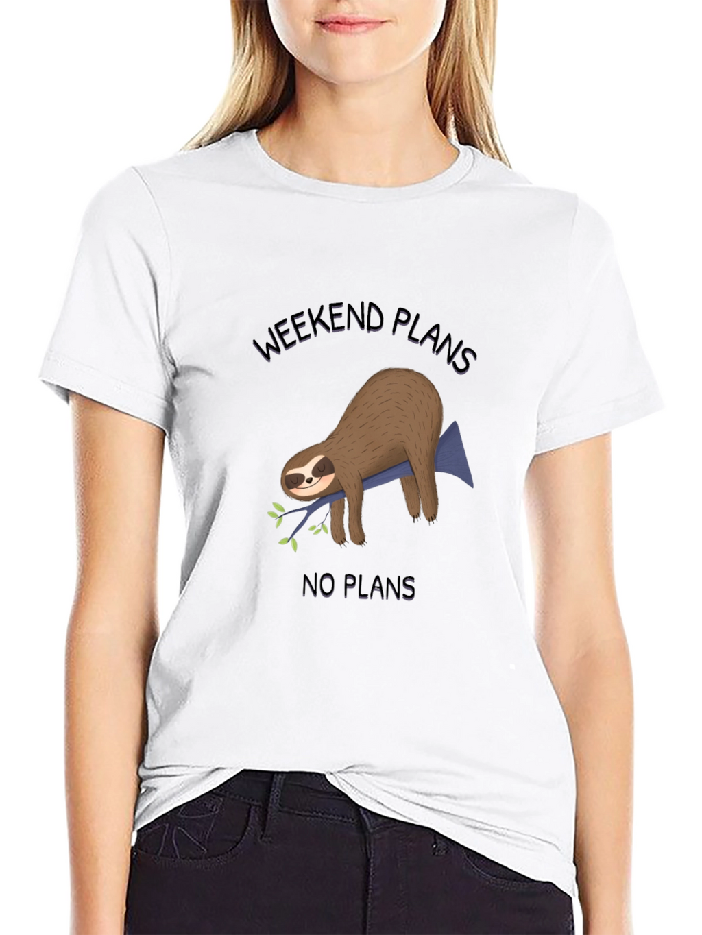 Weekend Plans Sloth Graphic Tee - Relaxed Fit