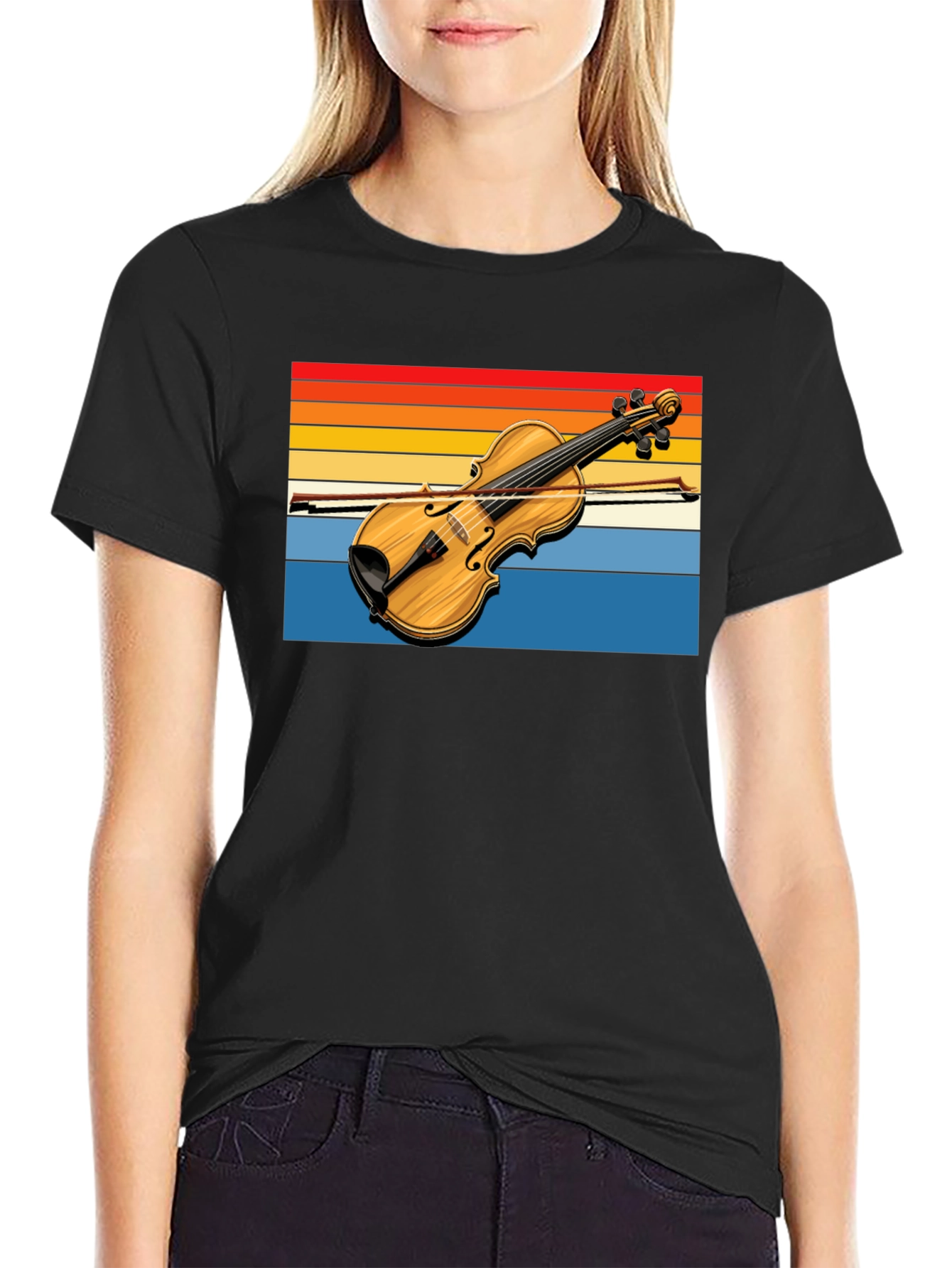 Vintage Violin T-Shirt - Retro Music Lover Tee