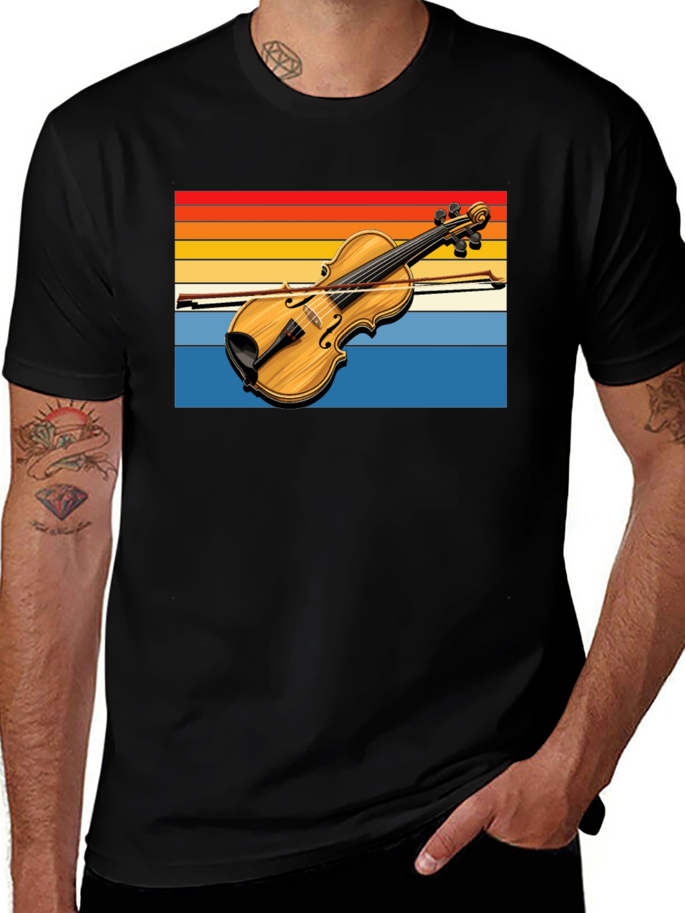 Vintage Violin T-Shirt - Retro Music Lover Tee