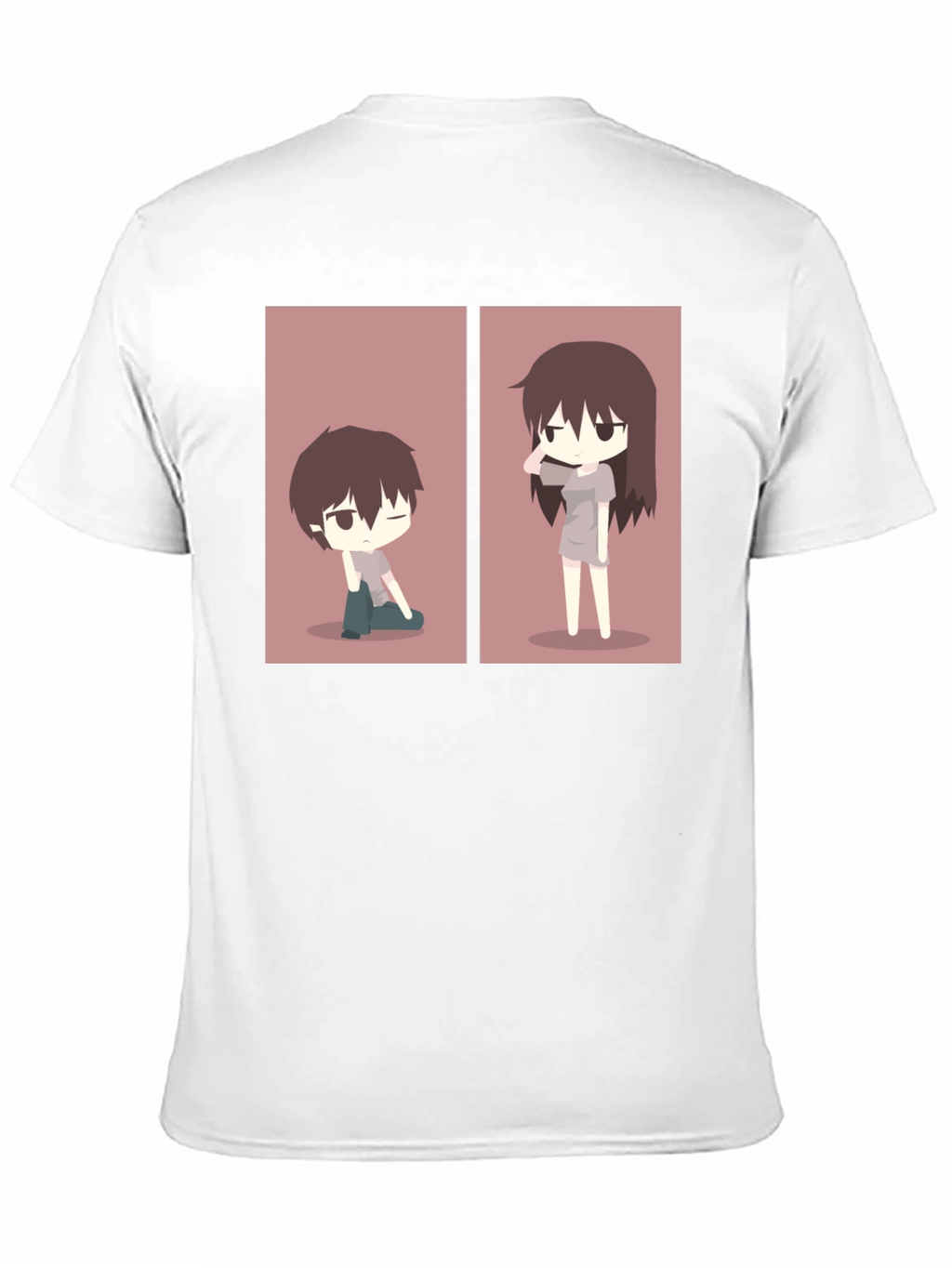 Anime Couple Matching T-Shirt - Black