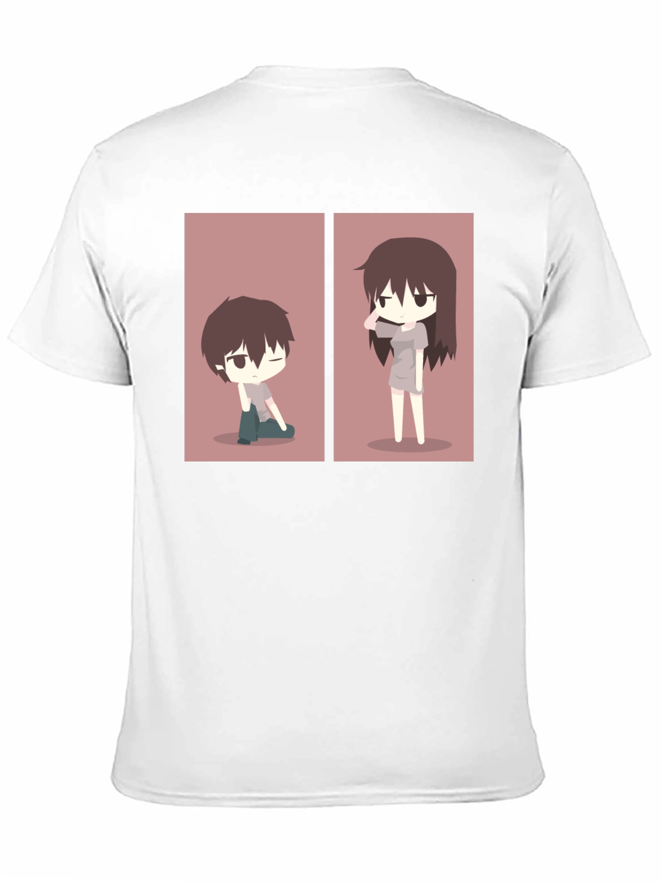 Anime Couple Matching T-Shirt - Black