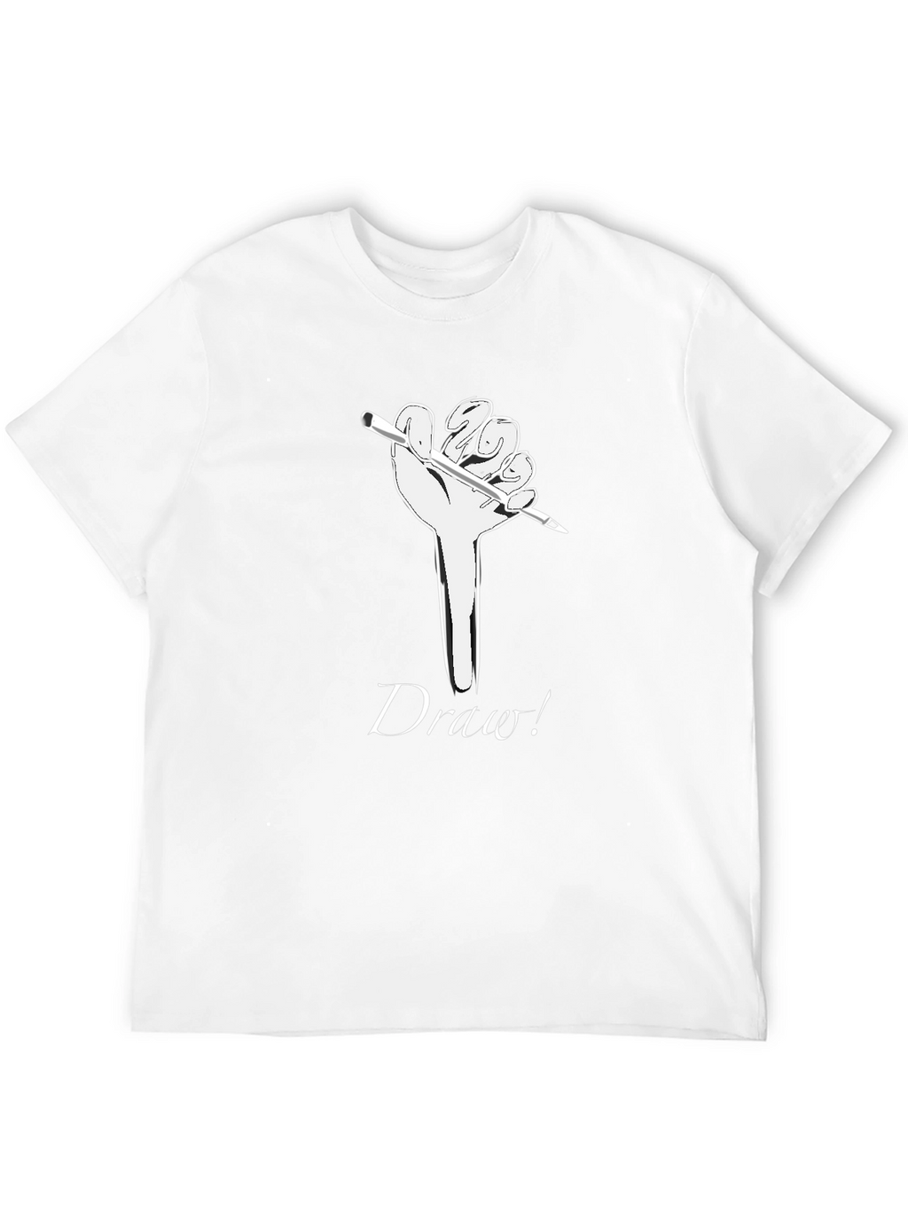 Draw! Graphic Tee - Black Cotton Artist T-Shirt