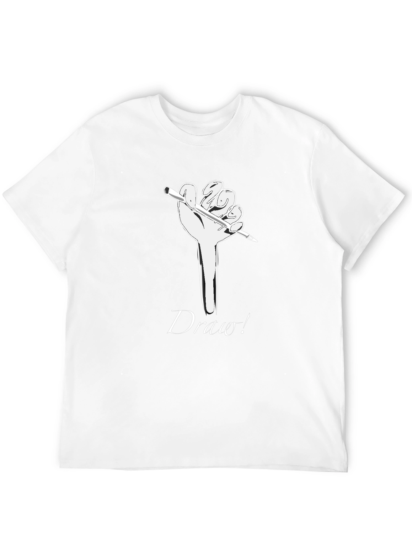 Draw! Graphic Tee - Black Cotton Artist T-Shirt