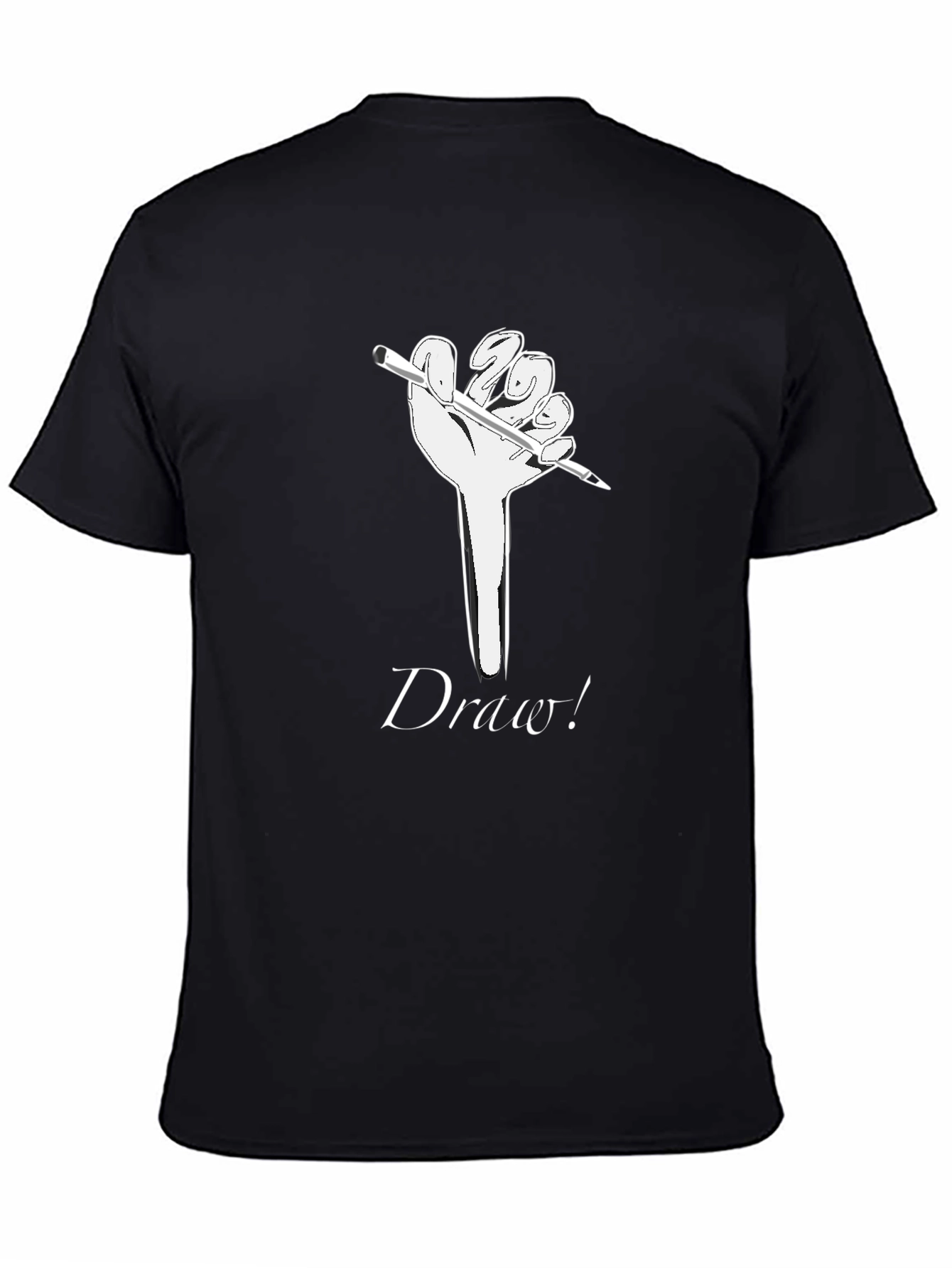 Draw! Graphic Tee - Black Cotton Artist T-Shirt