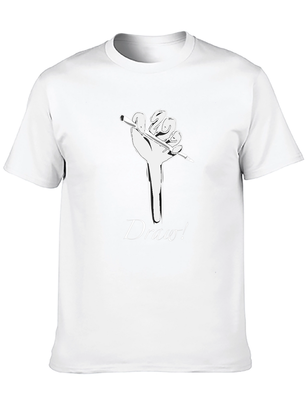 Draw! Graphic Tee - Black Cotton Artist T-Shirt