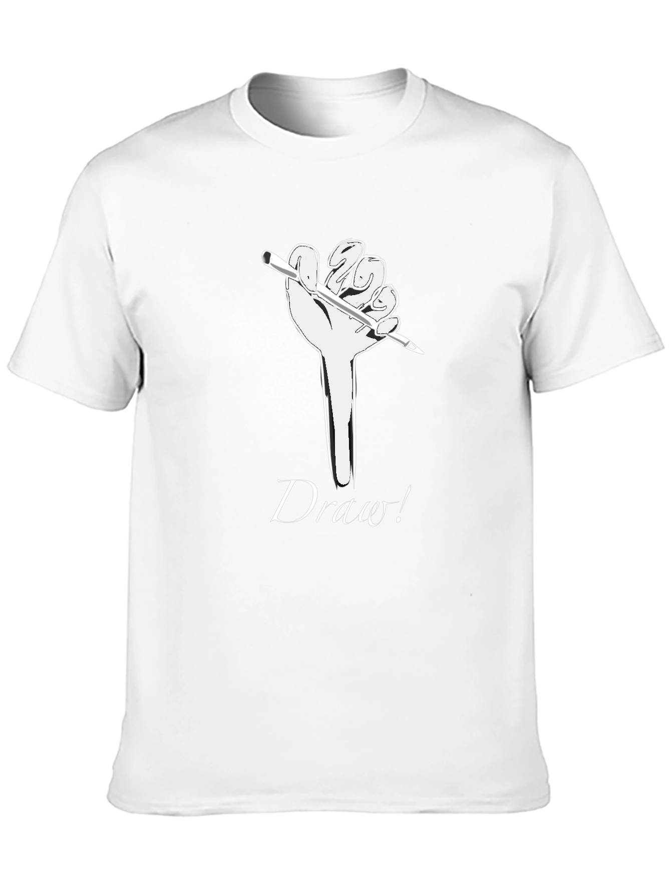 Draw! Graphic Tee - Black Cotton Artist T-Shirt