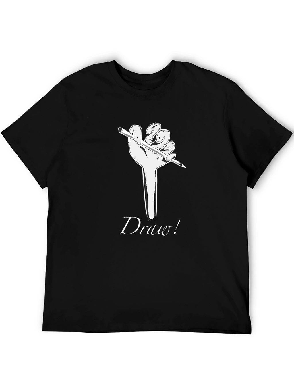 Draw! Graphic Tee - Black Cotton Artist T-Shirt