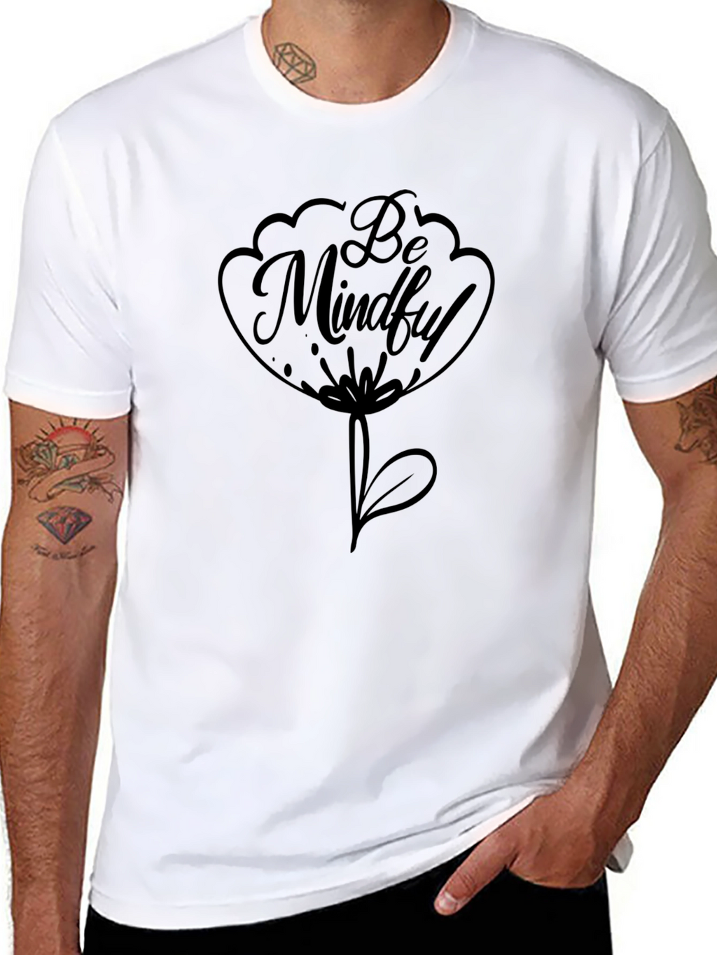 Be Mindful Black Graphic Tee