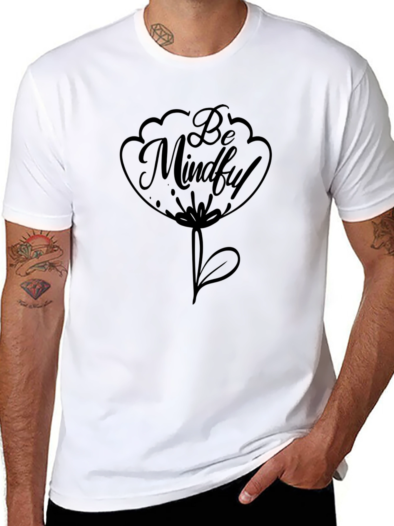 Be Mindful Black Graphic Tee