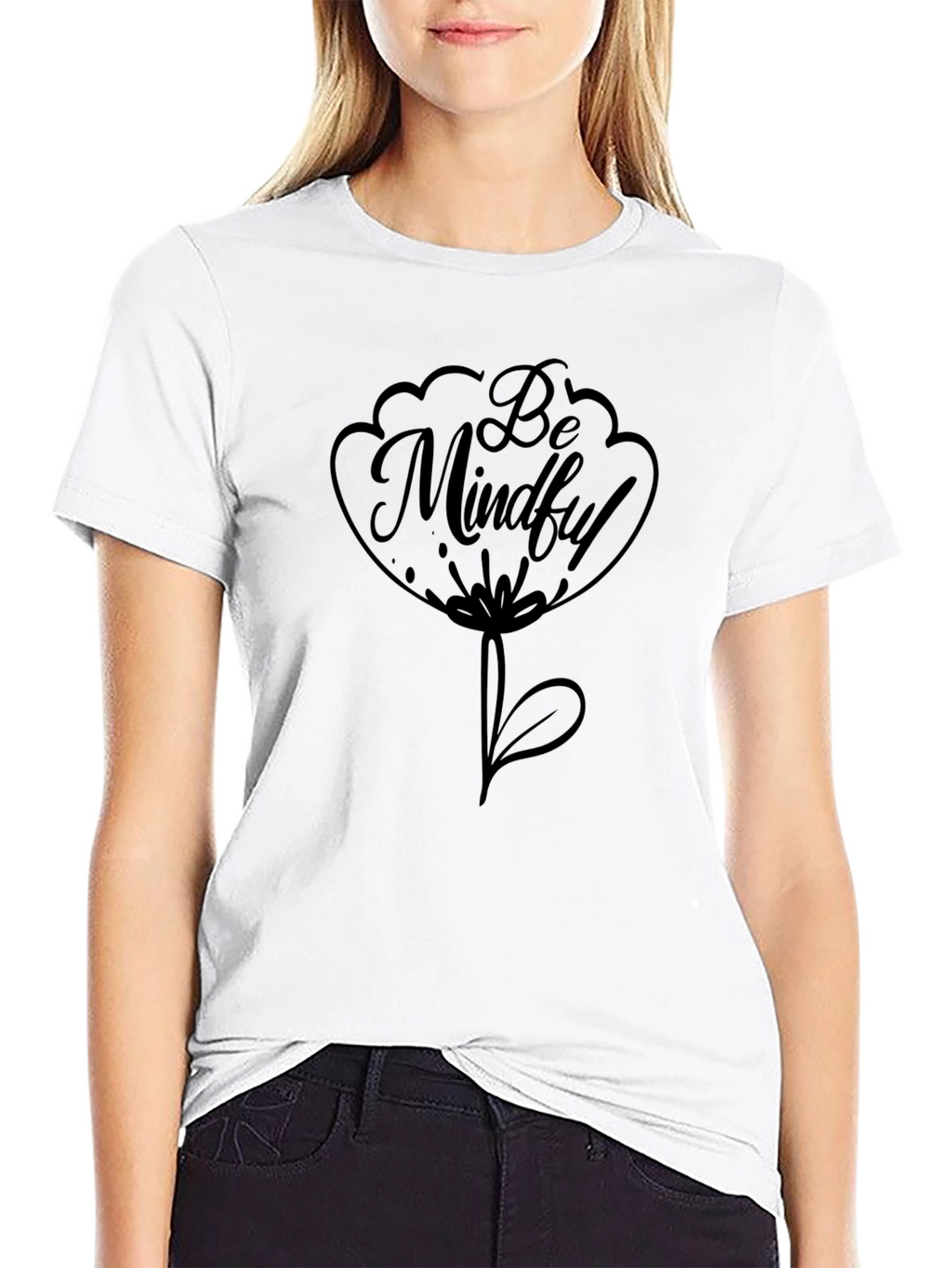 Be Mindful Black Graphic Tee
