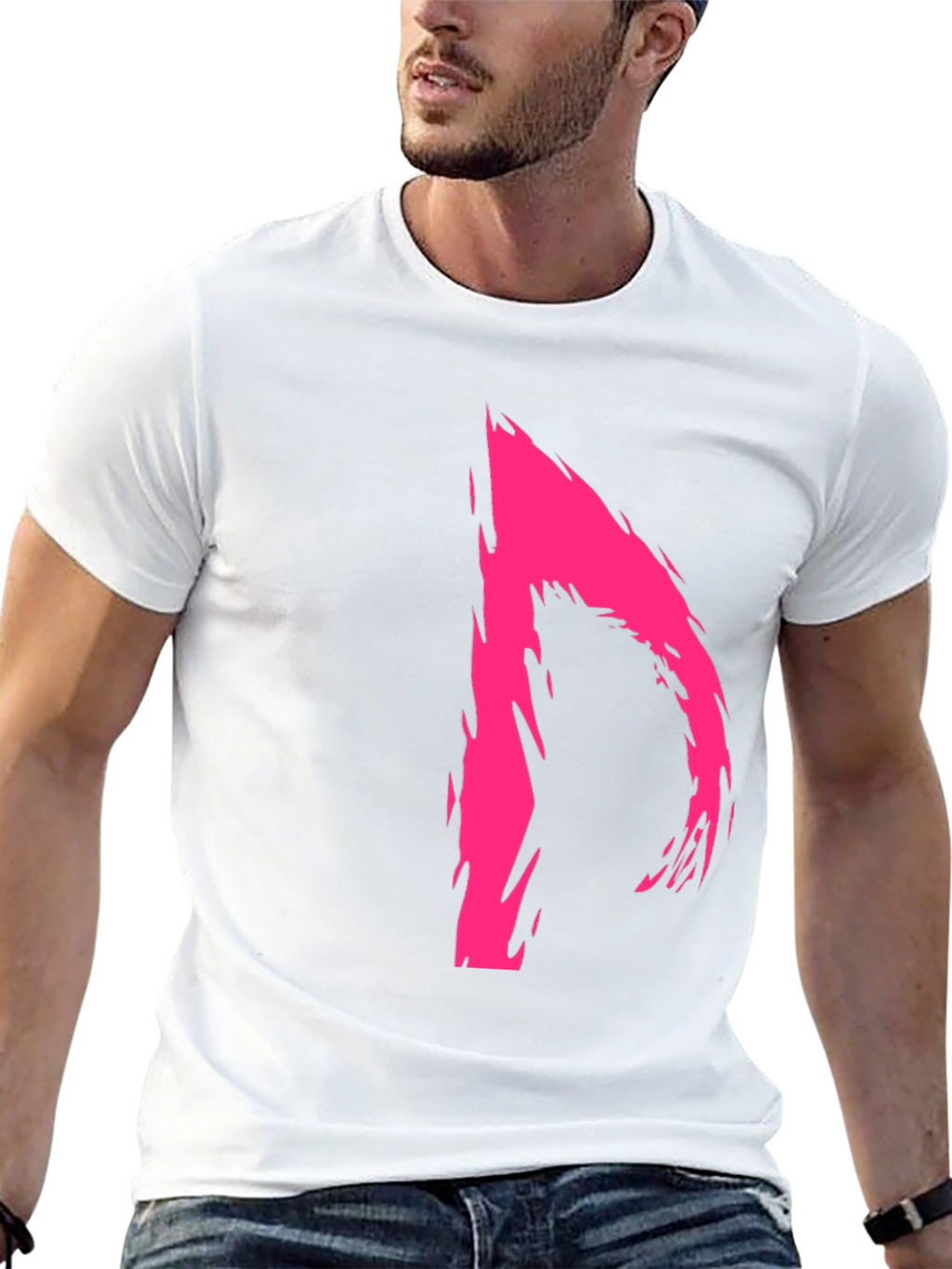 Bold Abstract Graphic Black T-Shirt