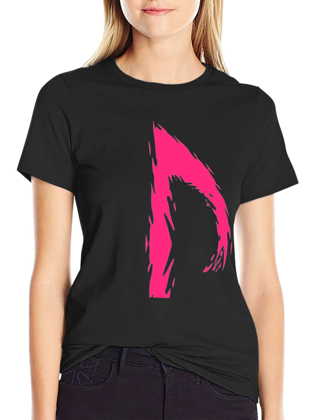 Bold Abstract Graphic Black T-Shirt