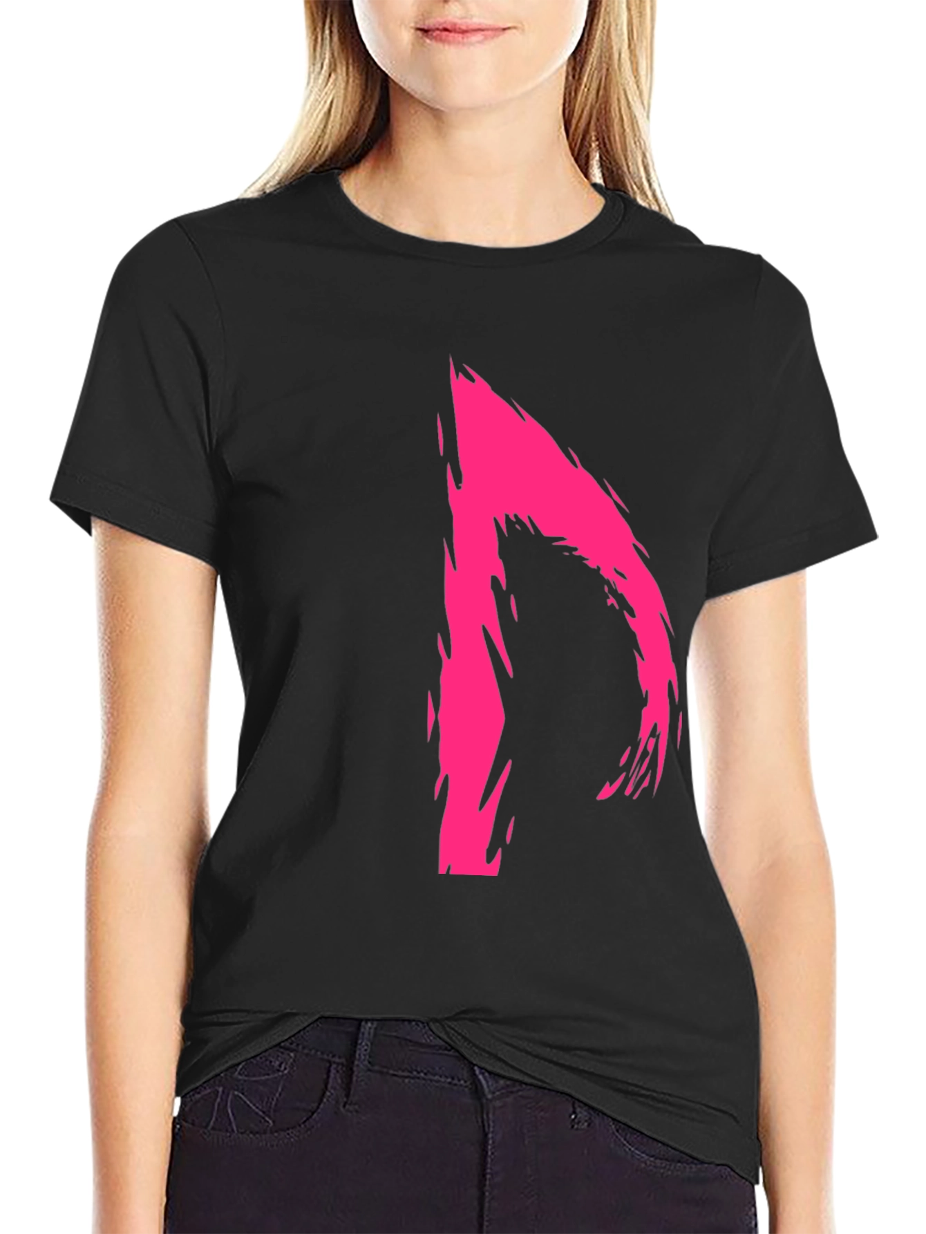 Bold Abstract Graphic Black T-Shirt