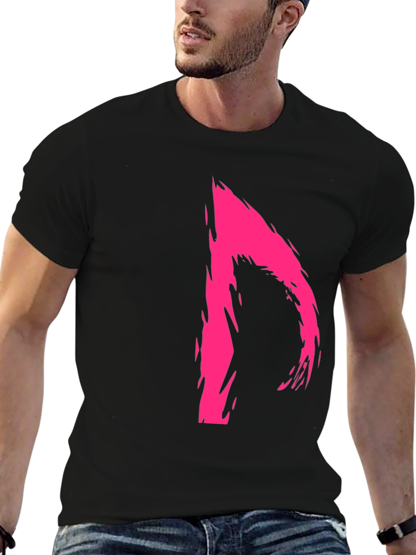 Bold Abstract Graphic Black T-Shirt