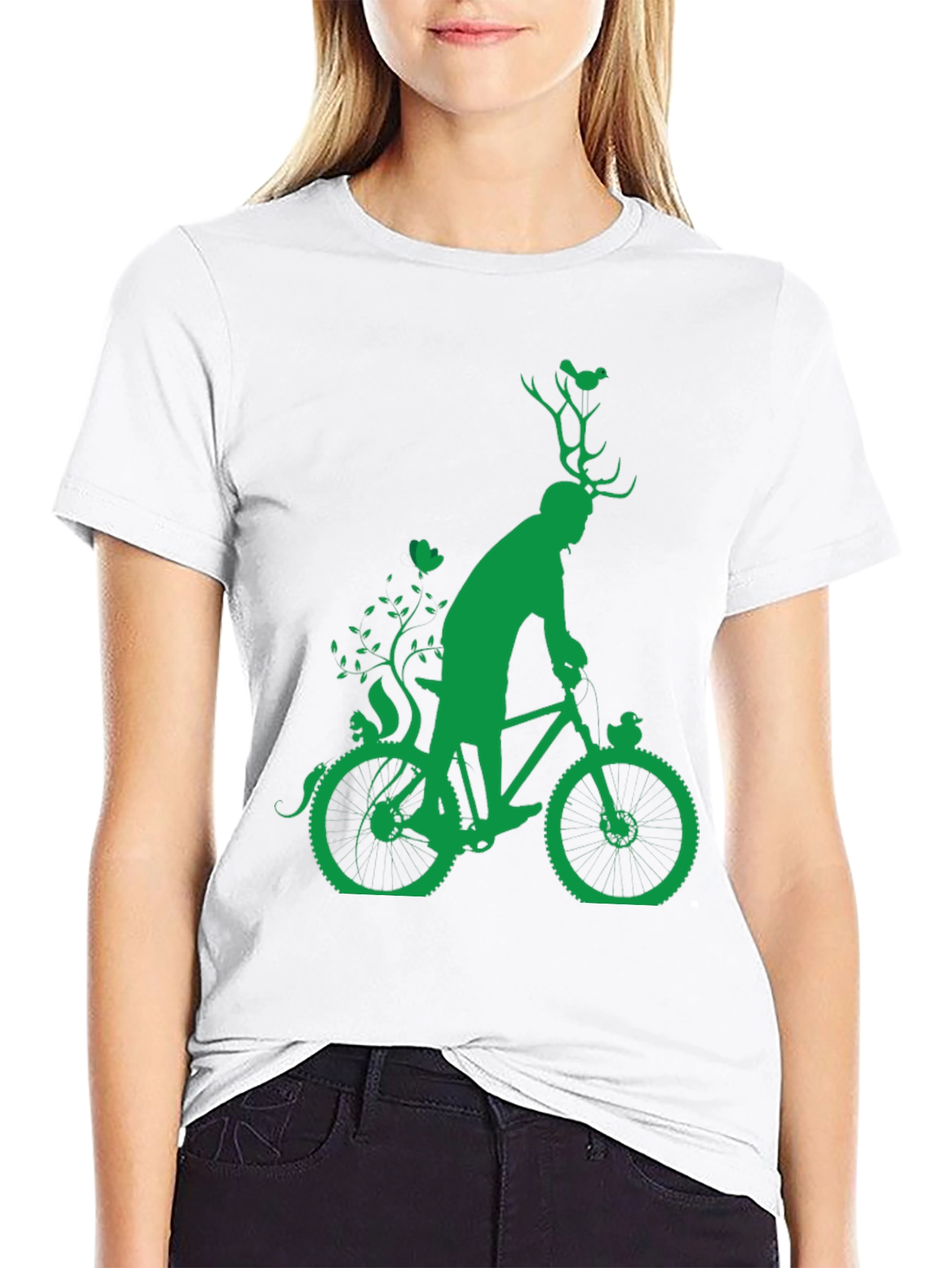 Green Bicycle Nature T-Shirt
