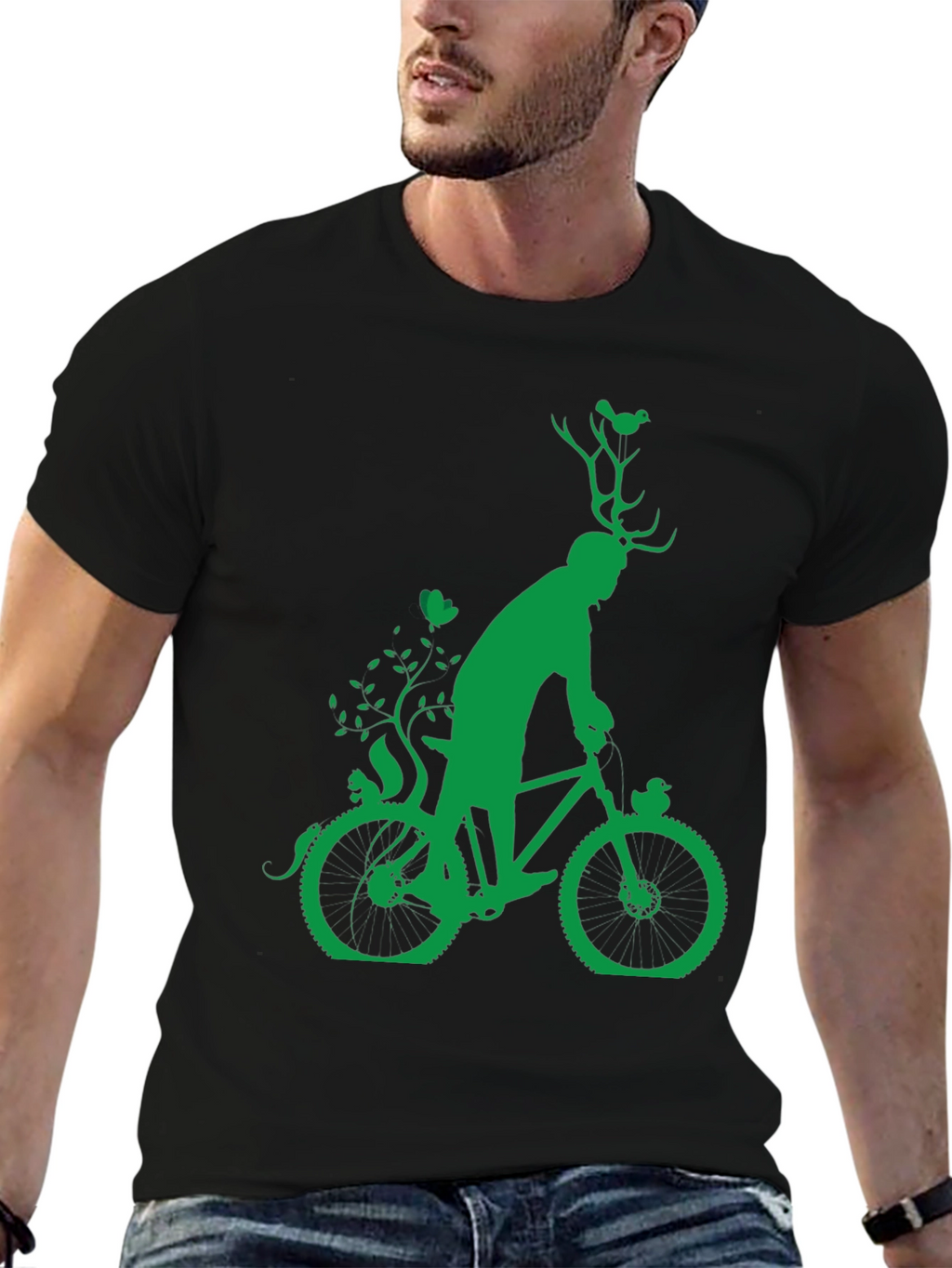 Green Bicycle Nature T-Shirt