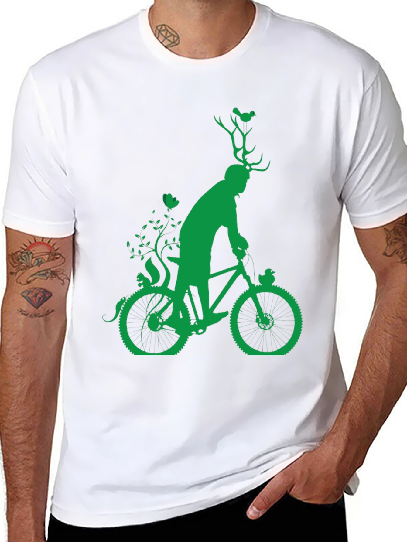 Green Bicycle Nature T-Shirt