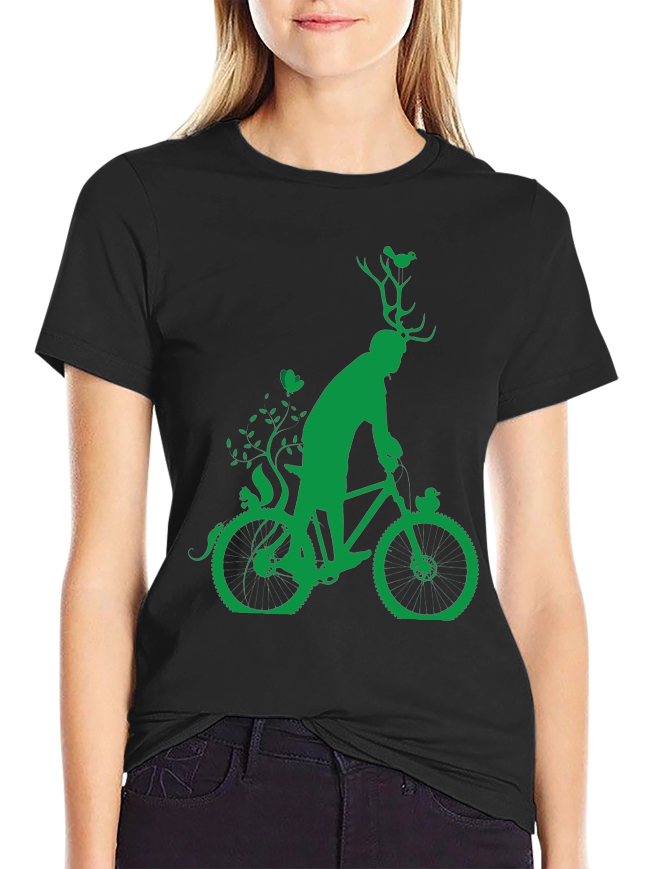 Green Bicycle Nature T-Shirt