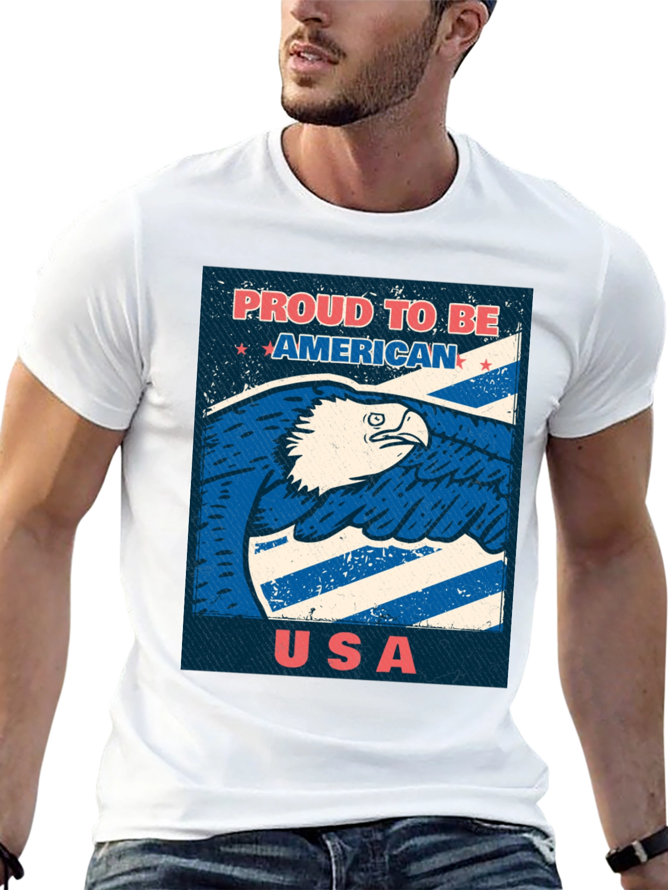 Proud To Be American USA Eagle T-Shirt