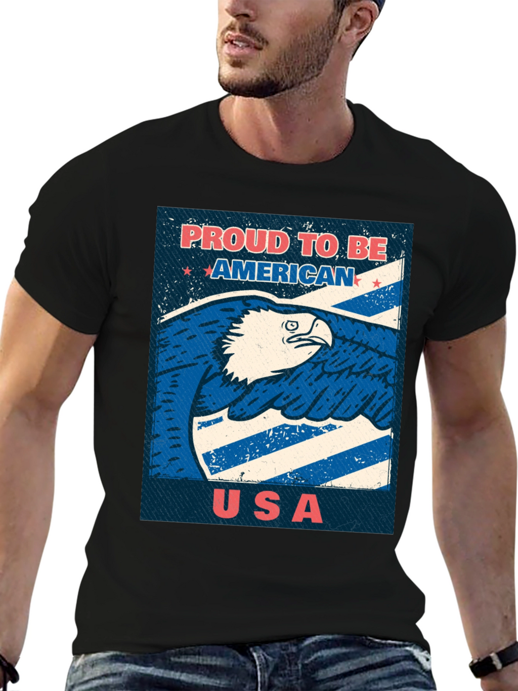 Proud To Be American USA Eagle T-Shirt