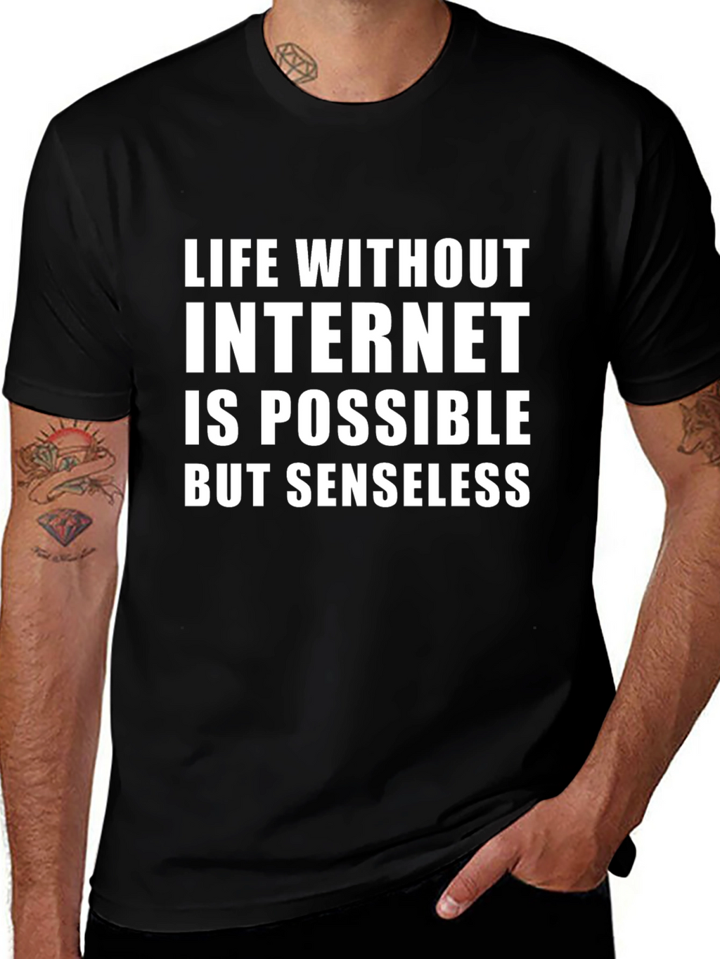Funny Internet T-Shirt - Life Without Internet