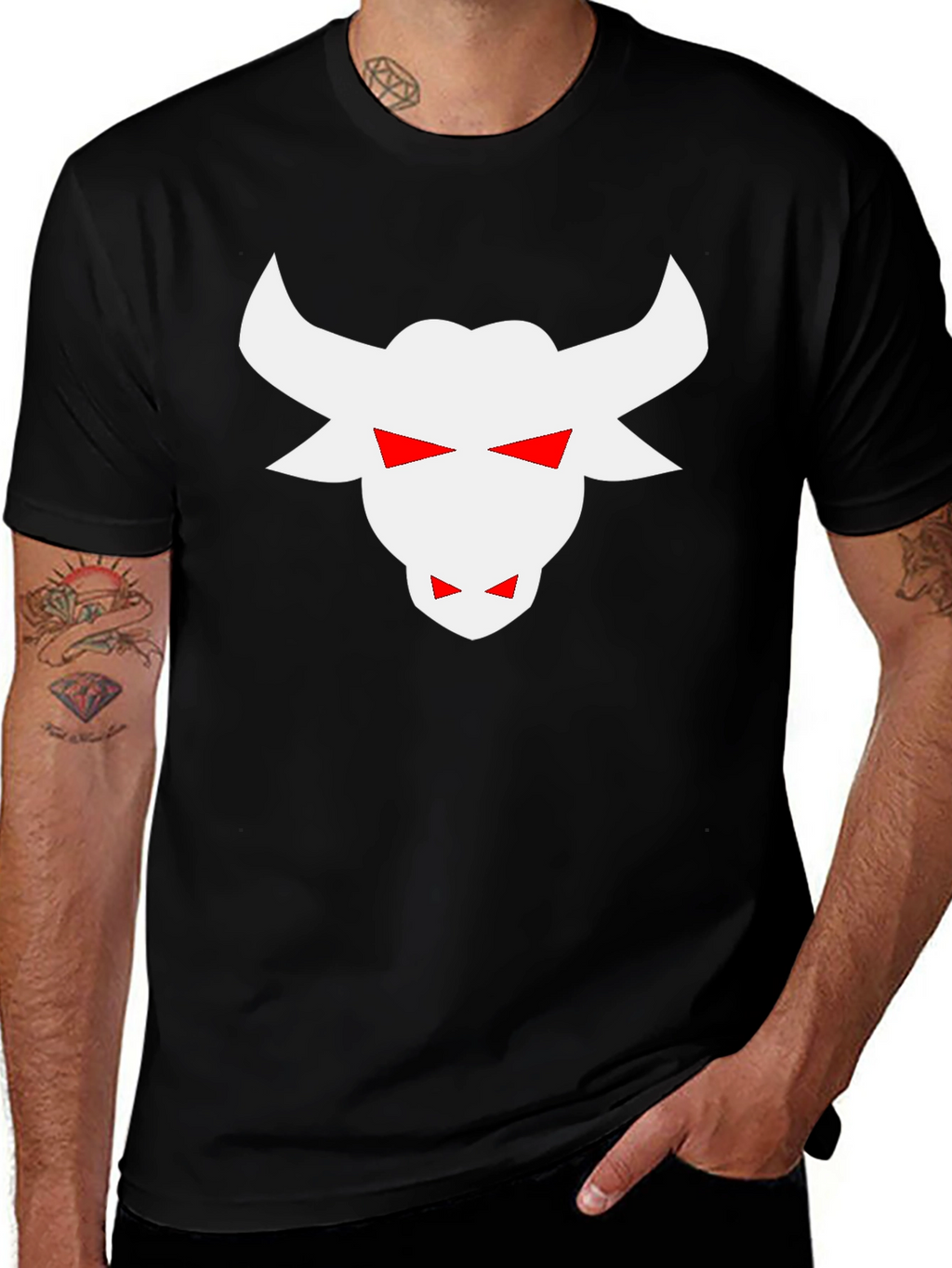 Black Bull Head Graphic Tee