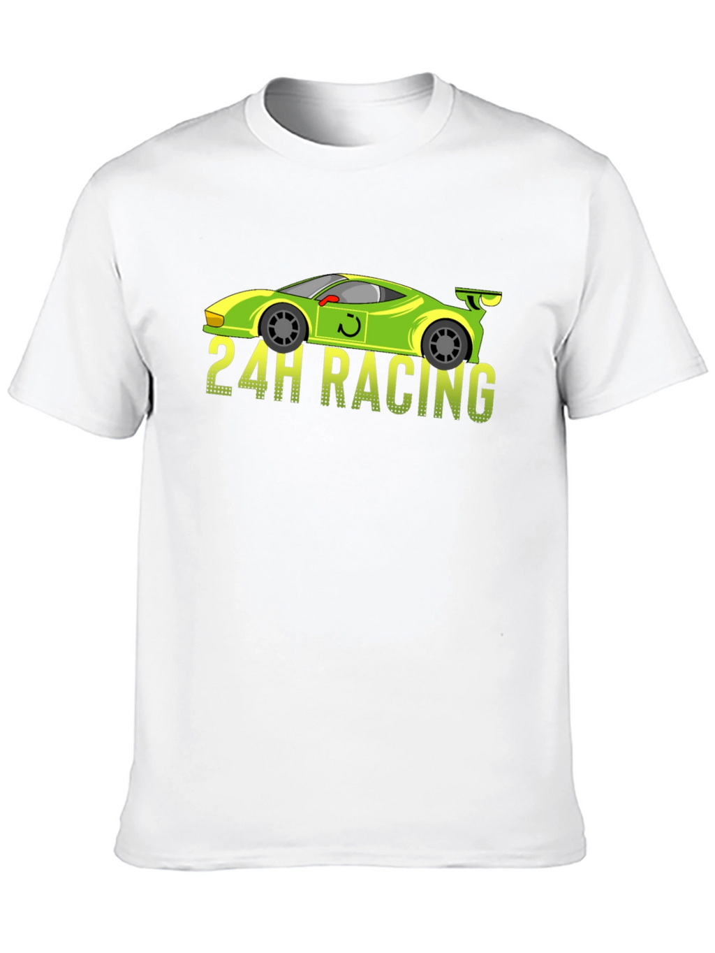 24H Racing Car Graphic Black T-Shirt