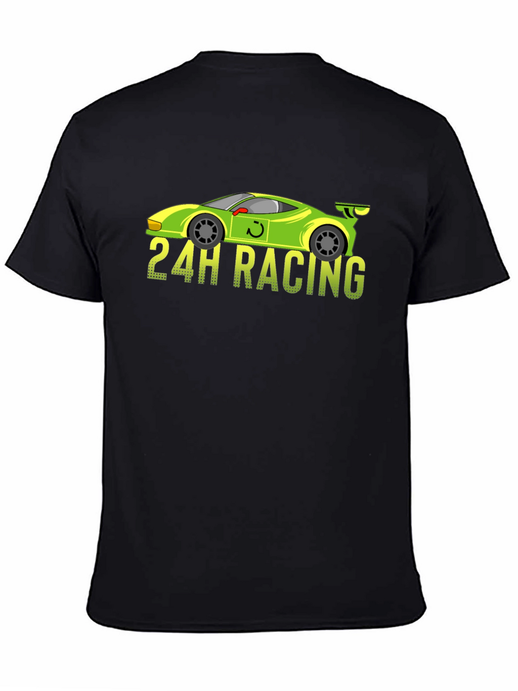 24H Racing Car Graphic Black T-Shirt