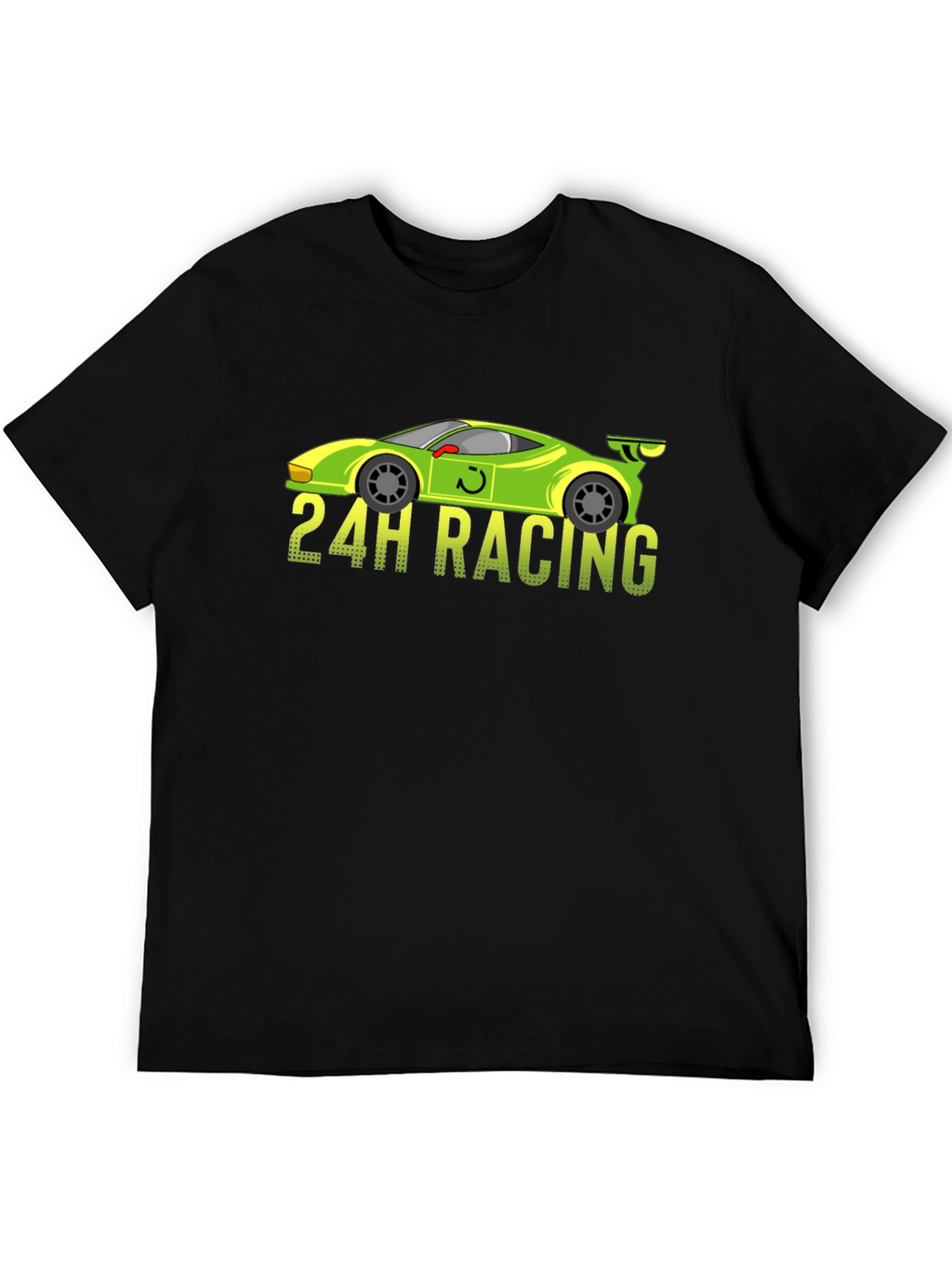 24H Racing Car Graphic Black T-Shirt