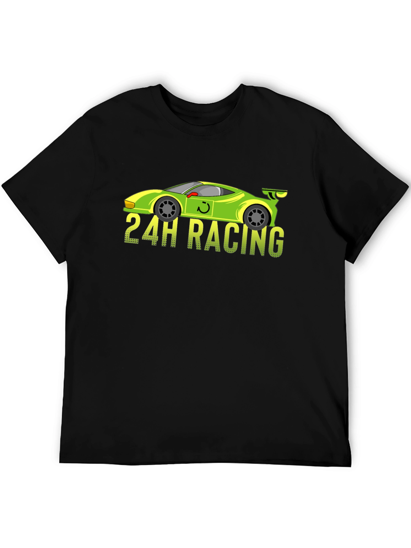24H Racing Car Graphic Black T-Shirt