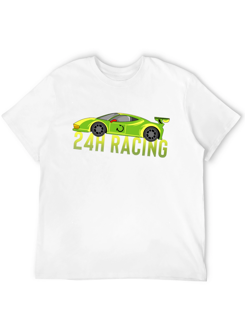 24H Racing Car Graphic Black T-Shirt