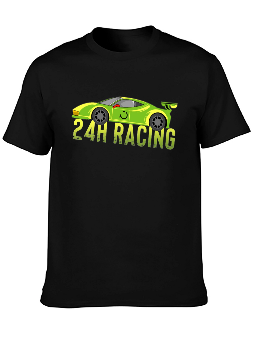 24H Racing Car Graphic Black T-Shirt