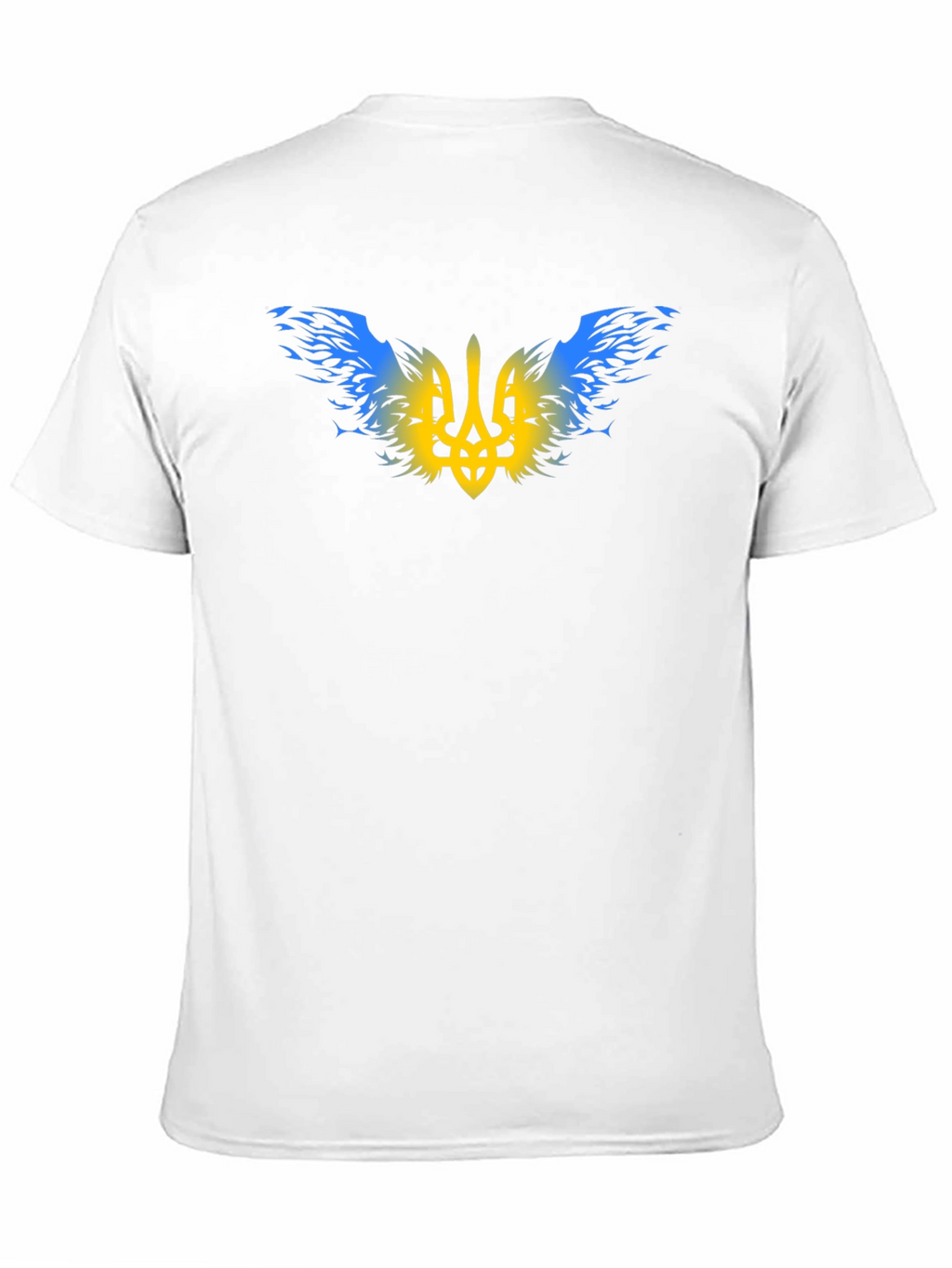Ukraine Trident T-Shirt - Blue & Yellow Emblem Tee