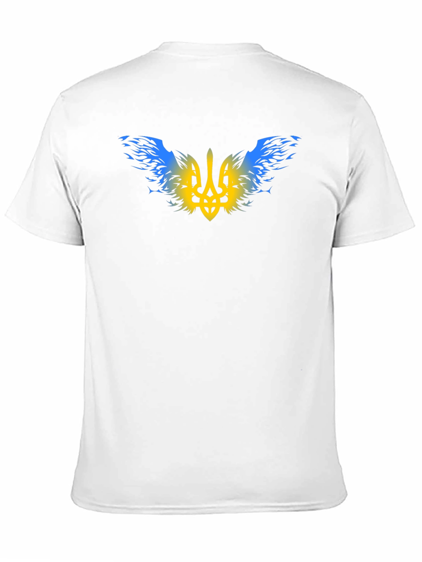 Ukraine Trident T-Shirt - Blue & Yellow Emblem Tee