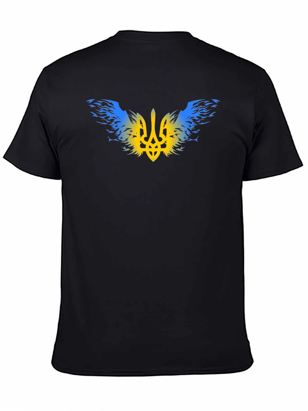Ukraine Trident T-Shirt - Blue & Yellow Emblem Tee