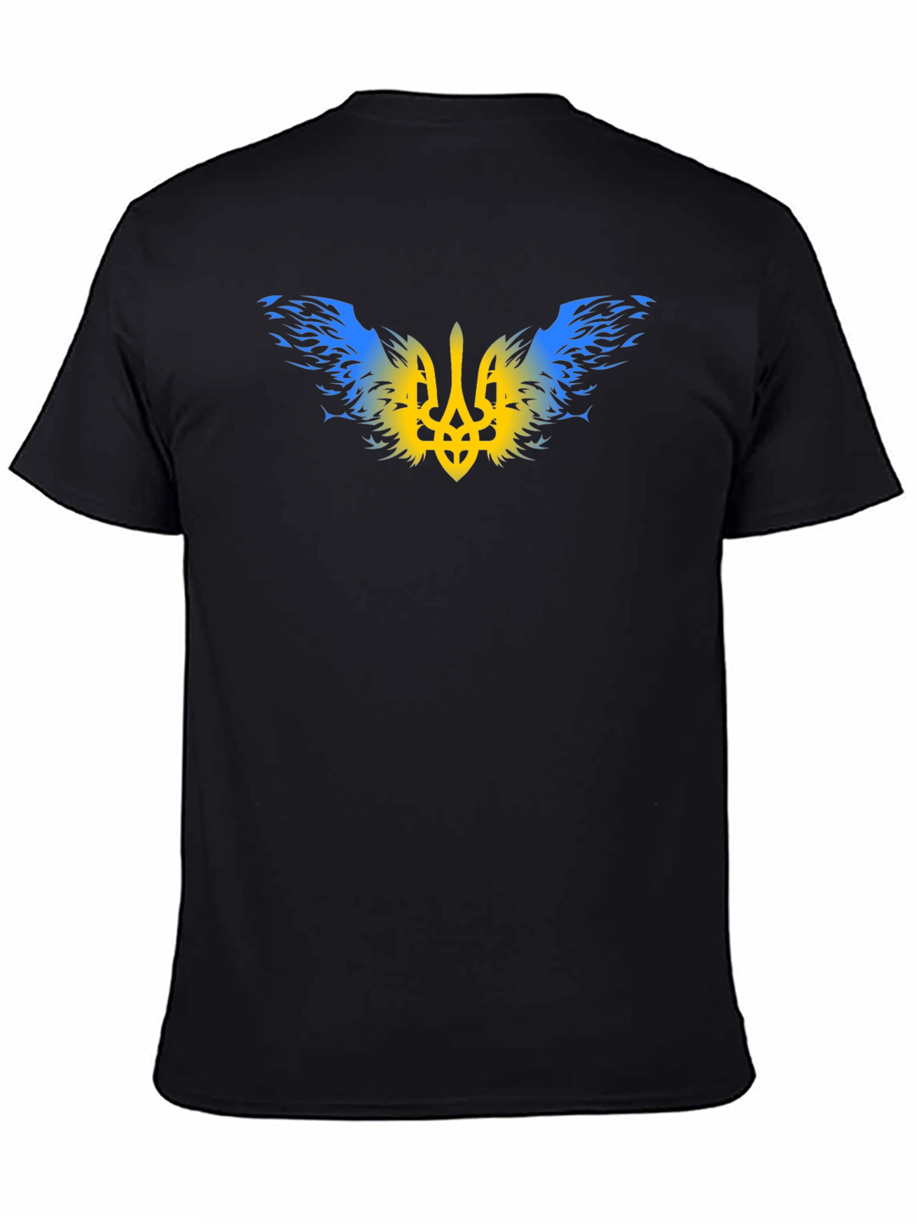 Ukraine Trident T-Shirt - Blue & Yellow Emblem Tee