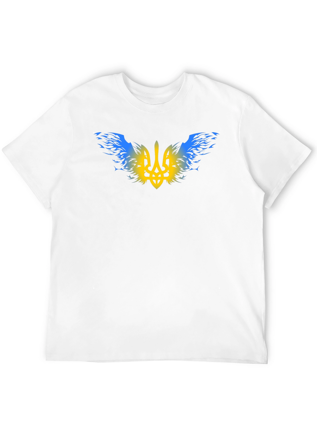 Ukraine Trident T-Shirt - Blue & Yellow Emblem Tee
