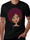 Retro Afro Woman Graphic Tee