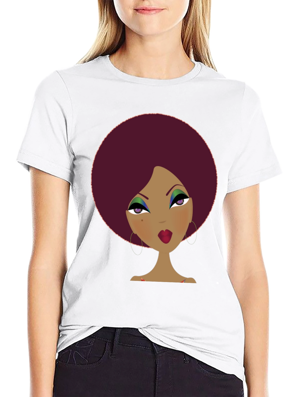 Retro Afro Woman Graphic Tee