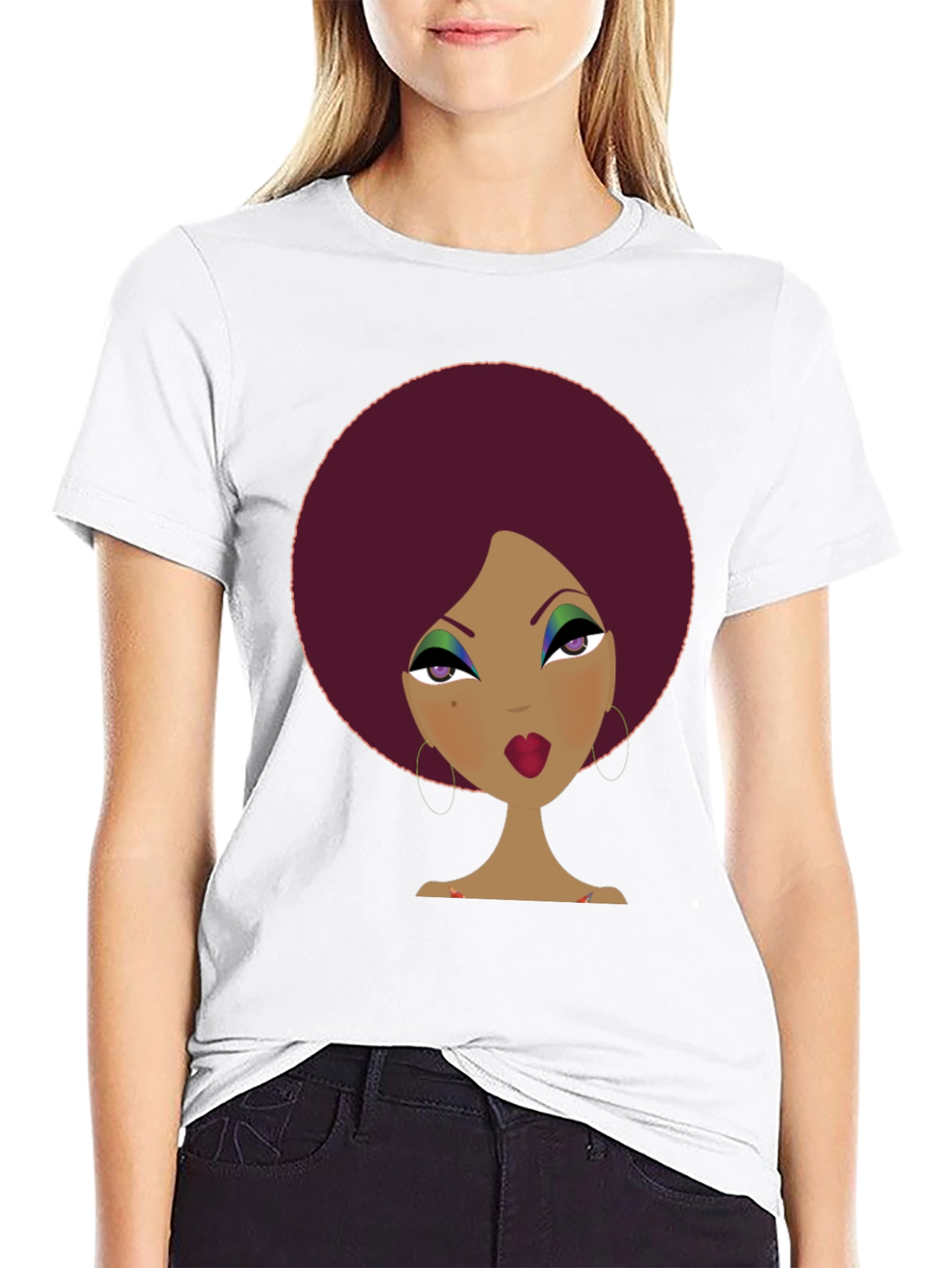 Retro Afro Woman Graphic Tee