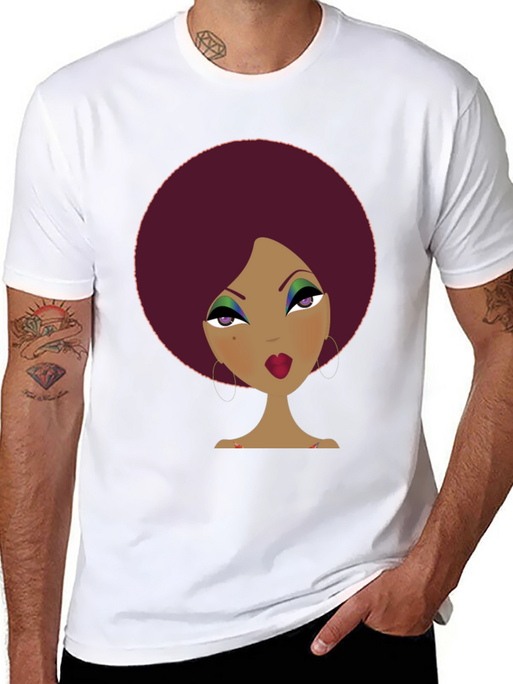Retro Afro Woman Graphic Tee