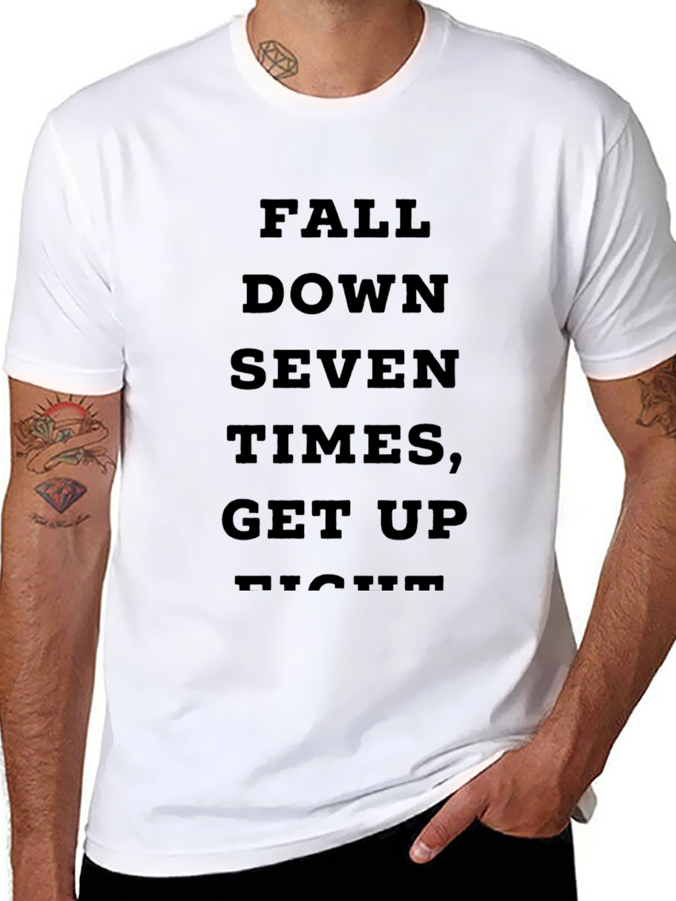 Motivational Fall Down Seven Times Get Up Eight T-Shirt