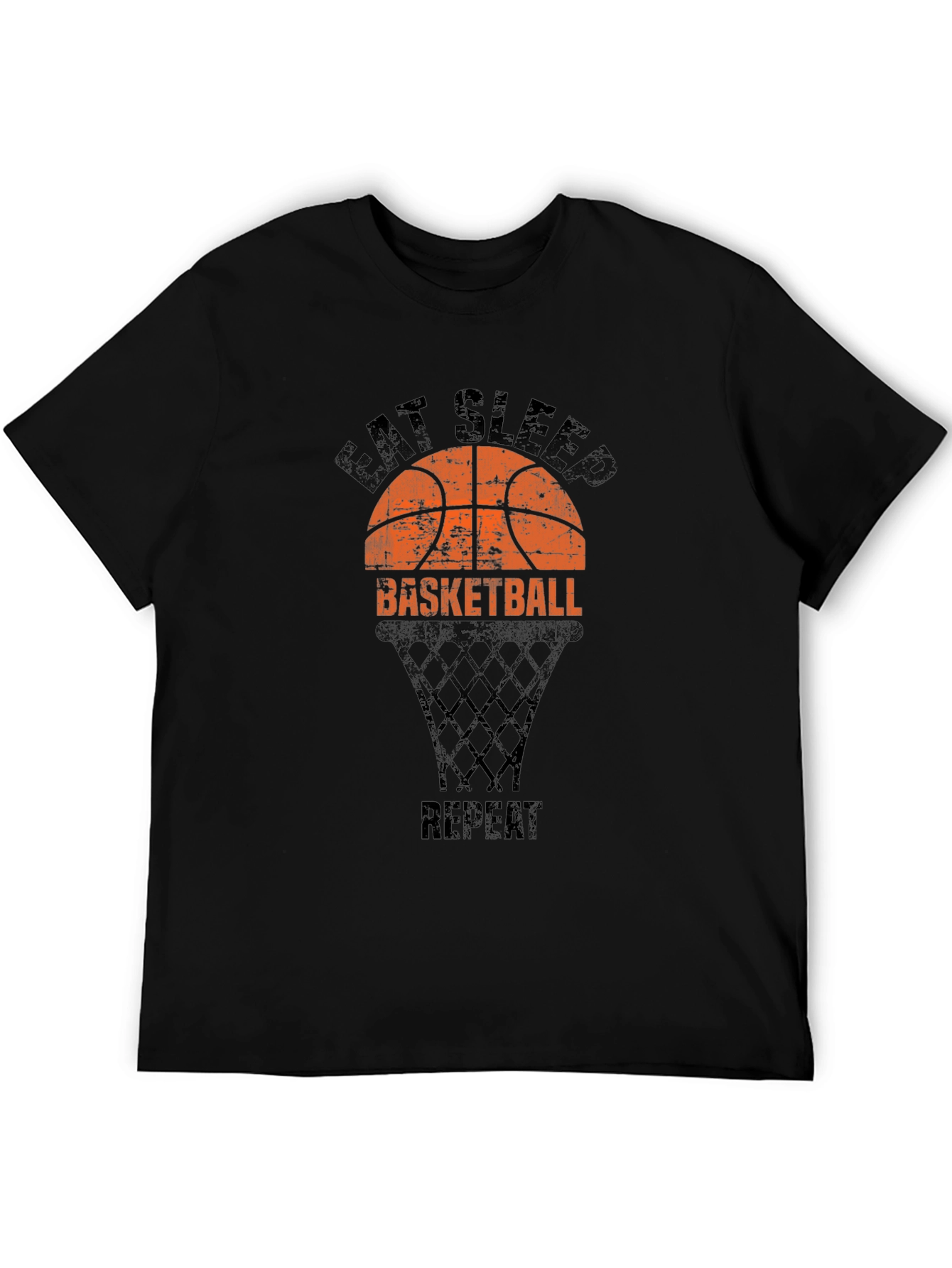 Eat Sleep Basketball Repeat Black T-Shirt