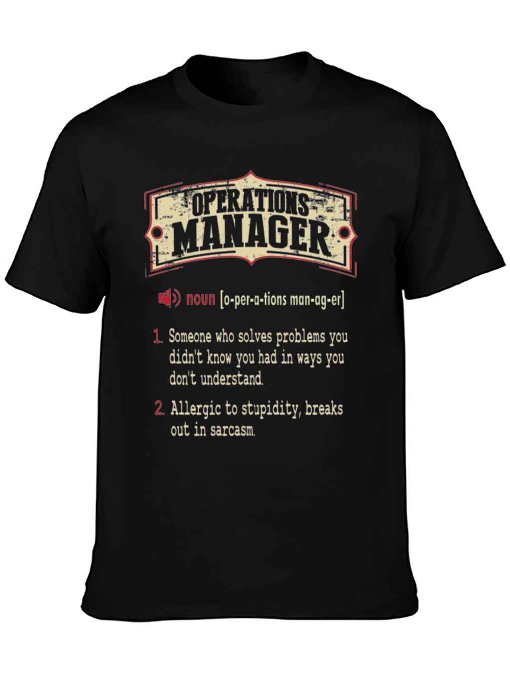 Operations Manager Definition T-Shirt