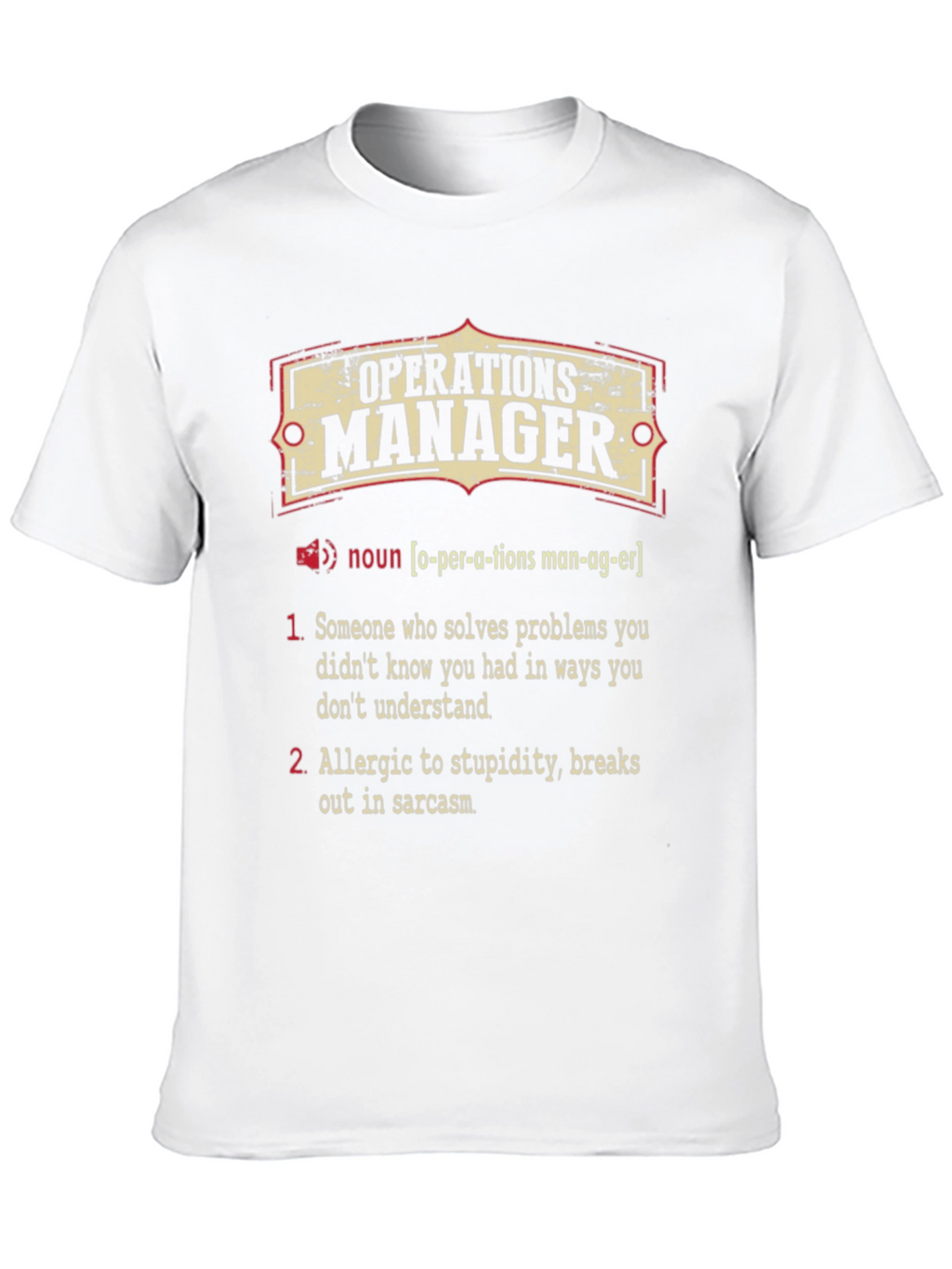 Operations Manager Definition T-Shirt