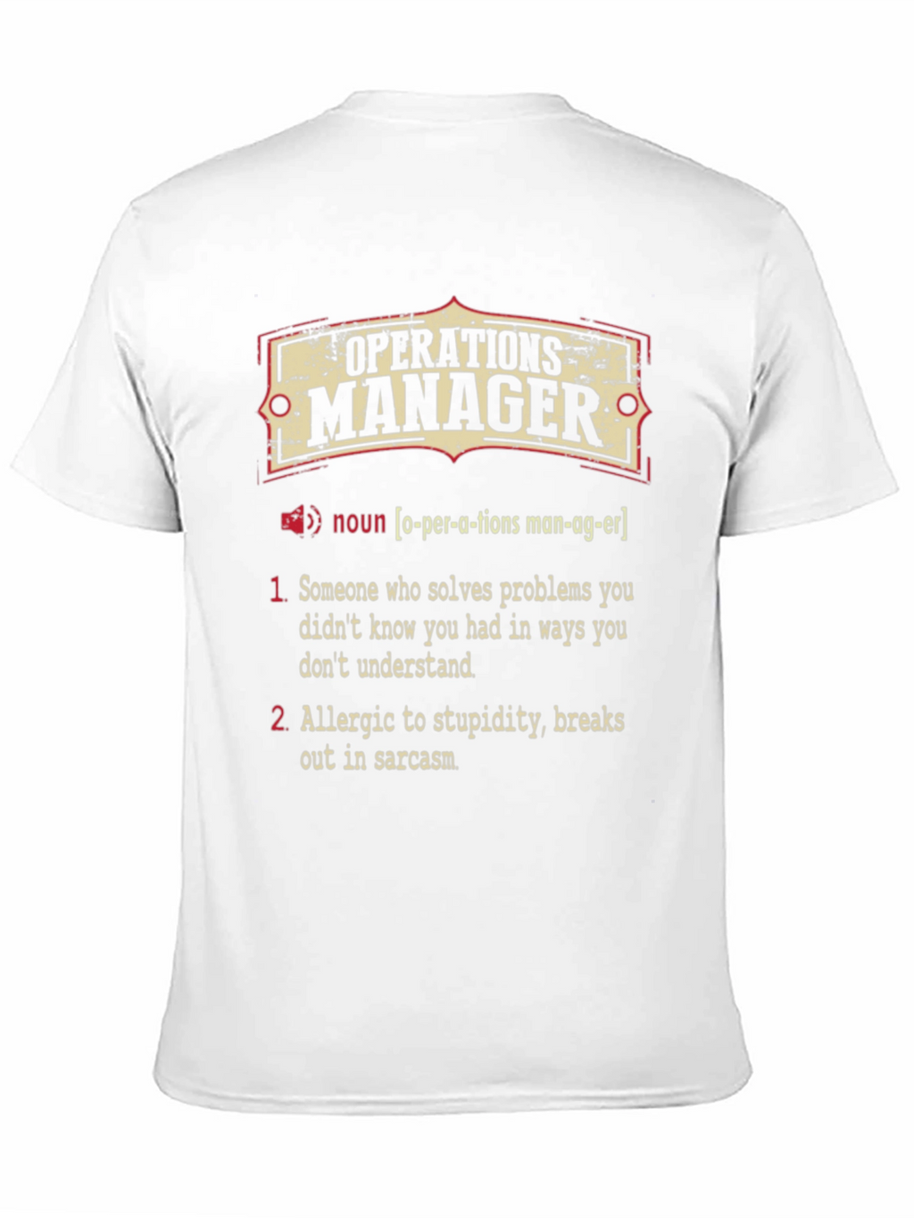Operations Manager Definition T-Shirt